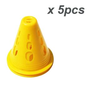 Skating Agility Cones; Indoor Outdoor Sports Flexible Cone Sets For Training; Party; Activity; Traffic; Drills; Basketball; Soccer (Color: yellow)