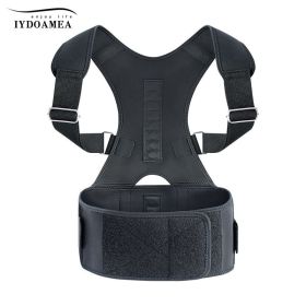 Unisex Back Brace Posture Corrector; Magnetic Lumbar Back Support Belt For Back Pain Relief (Order A Size Up) (size: L)