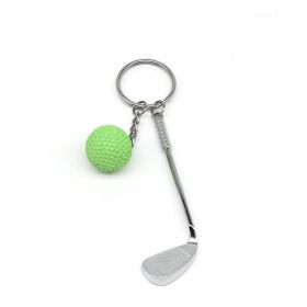 1PCS Golf Key Chain Pendant Schoolbag Backpack Pendant Small Gift Golf Creative European And American Metal Pendant Crafts (Color: Green)