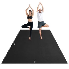 VEVOR Exercise Mat, Non Slip High Density Premium Yoga Mat, Exercise Yoga Mat for Men & Women, Fitness & Exercise Mat with Bag & Carry Strap (Length: 9 ft, Width: 6 ft)