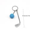 1PCS Golf Key Chain Pendant Schoolbag Backpack Pendant Small Gift Golf Creative European And American Metal Pendant Crafts