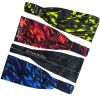 Camo Pattern Sports Stretchy Headbands; Knotted Sweat Absorption Fitness Running Yoga Headbands